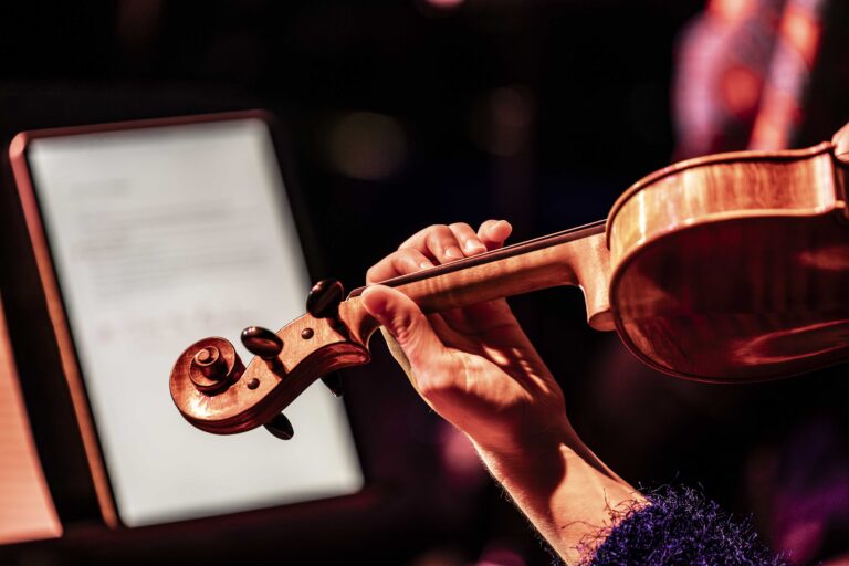 Alethea's hand and violin