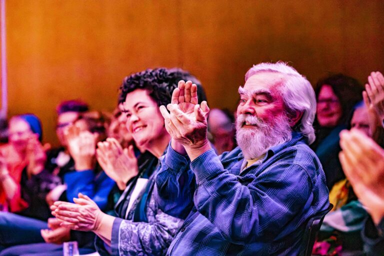 Michael Gissing and Deb Wace applauding